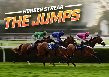 Horses Streak The Jumps